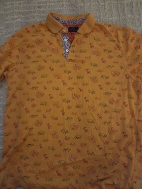 Simon Carter Printed Polo Shirt, Men's L